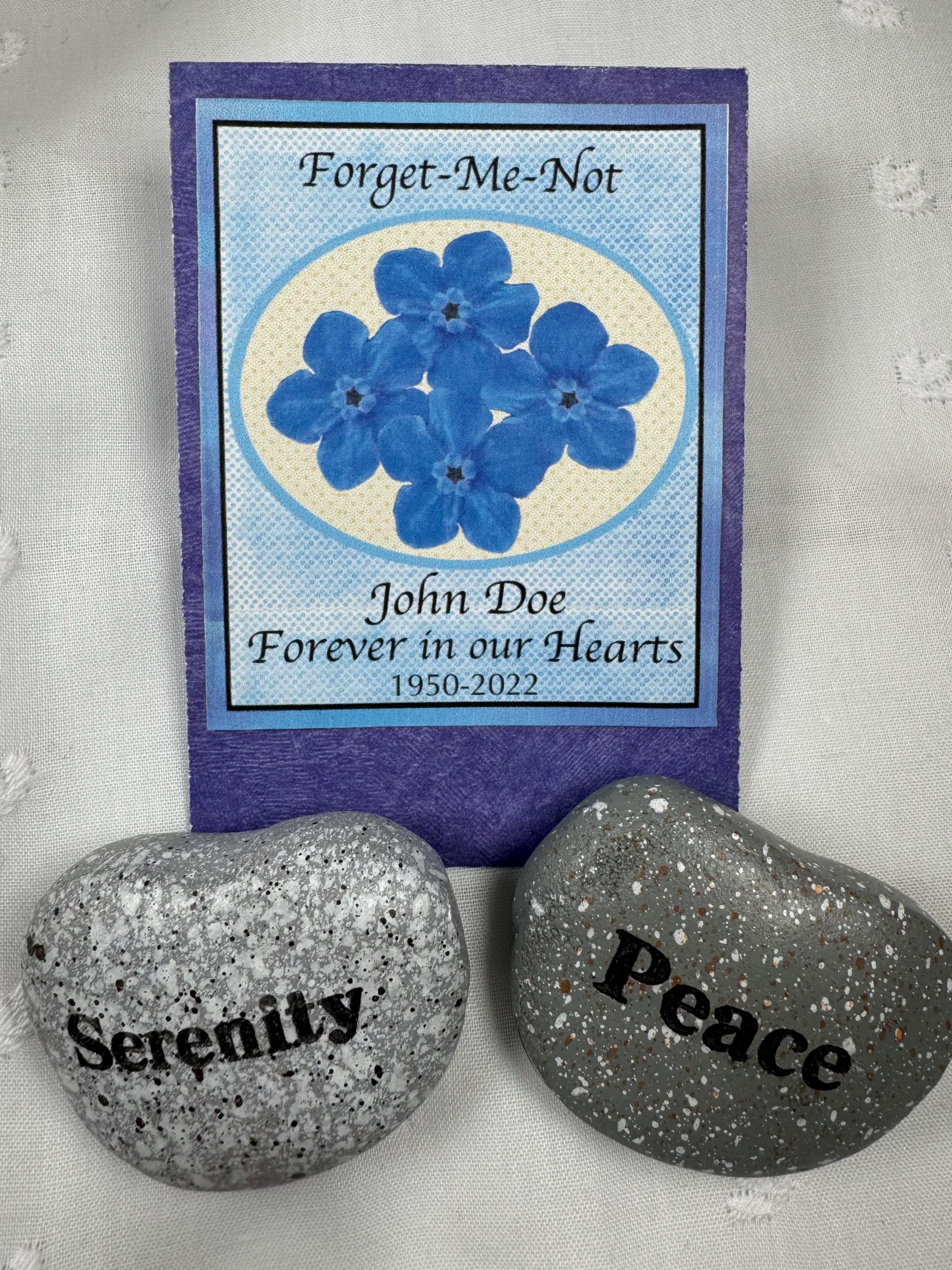 Sympathy Garden Gift Box with Forget-Me-Not Seeds, Gloves, Shears & Mini Stone