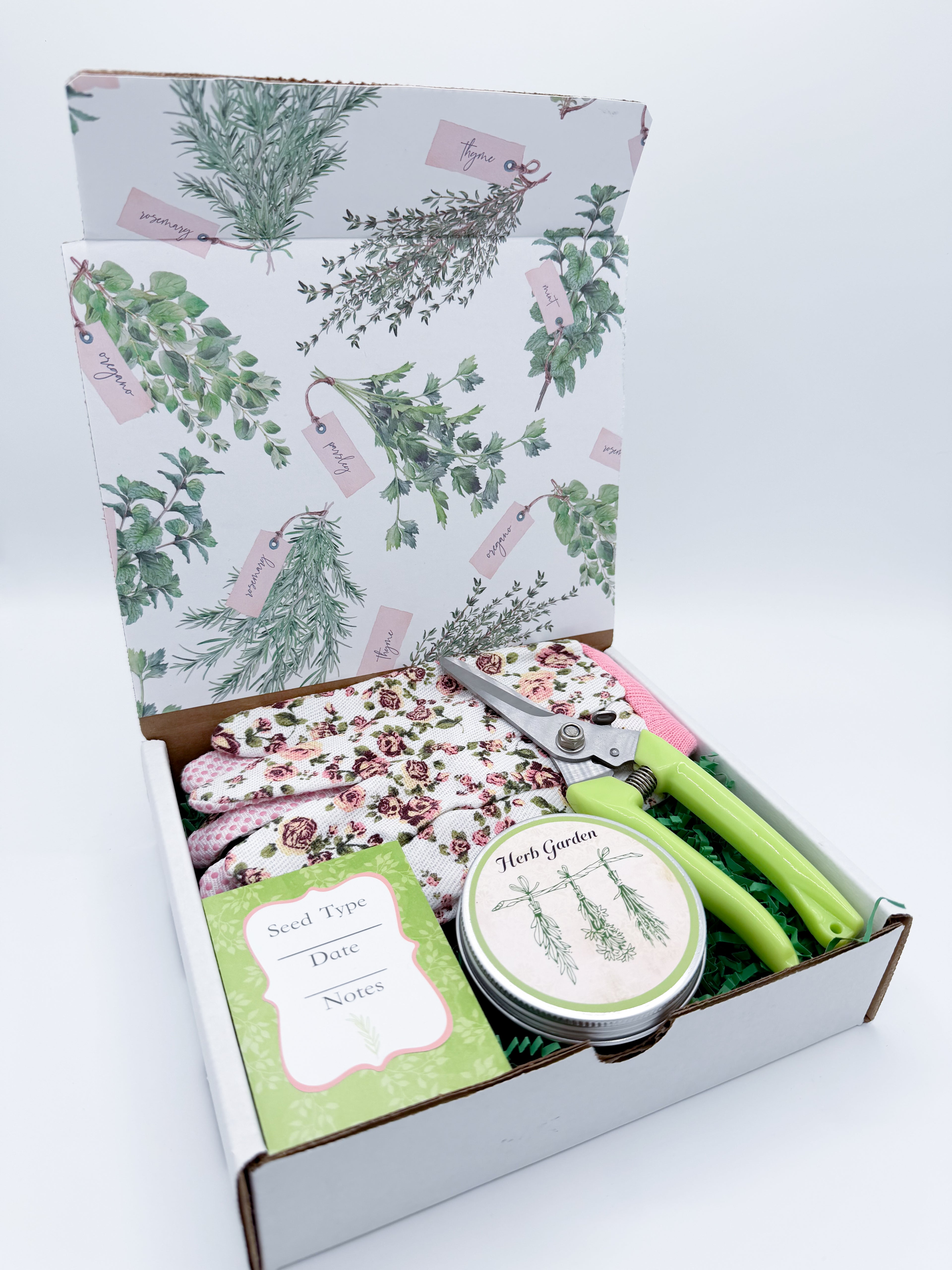 Herb Growing Kit – Seeds, Gloves, and Garden Shears