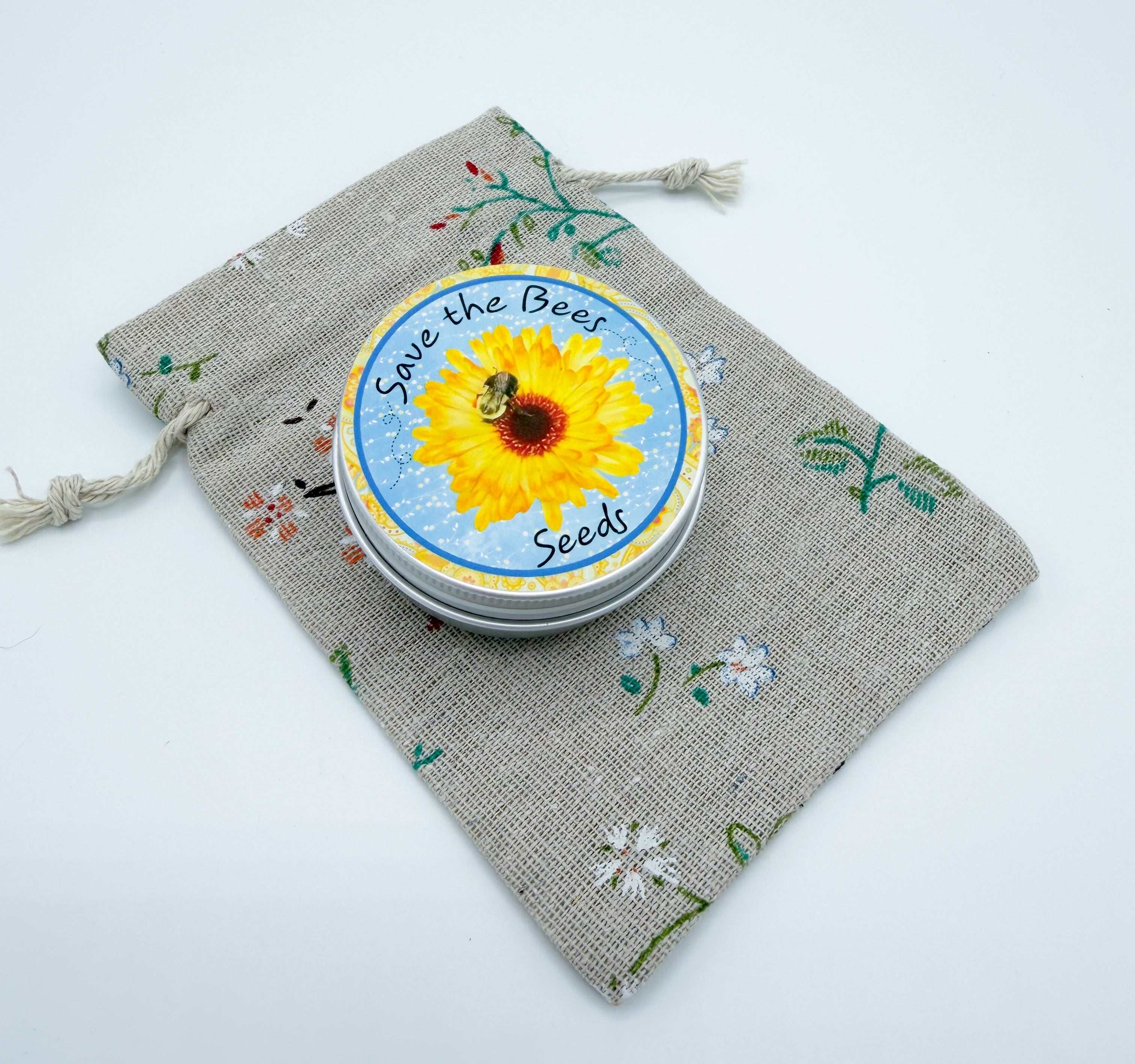 Save the Bees Flower Seed Kit in Tin – Pollinator Friendly Garden Gift, Bee Lover Gift, Wildflower Seeds