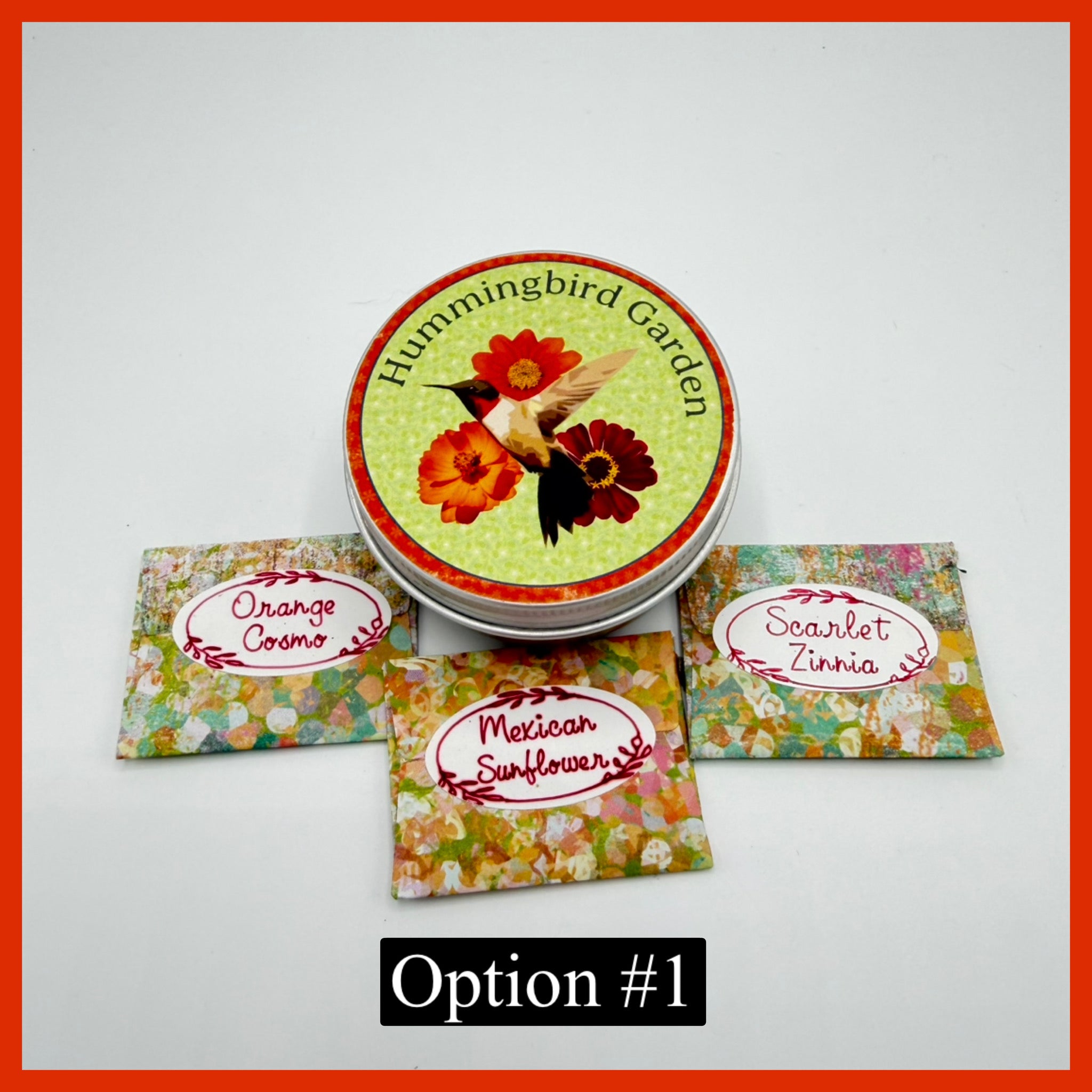 Hummingbird Flower Garden Gift Kit –  Seeds, Garden Gloves, & Tools