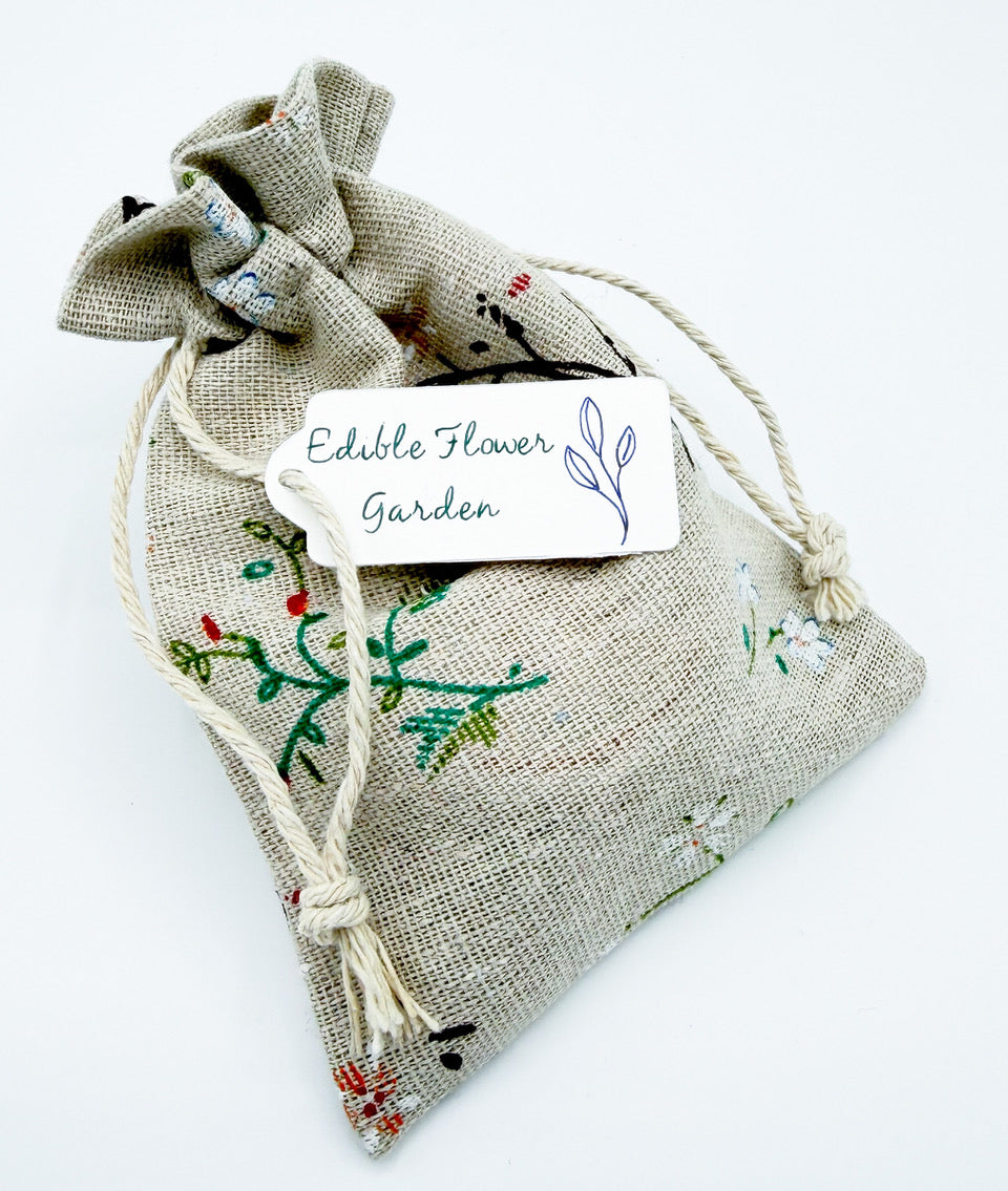 Edible Flower Garden Gift Tin – Borage, Calendula, Cornflower & Nasturtium Seeds