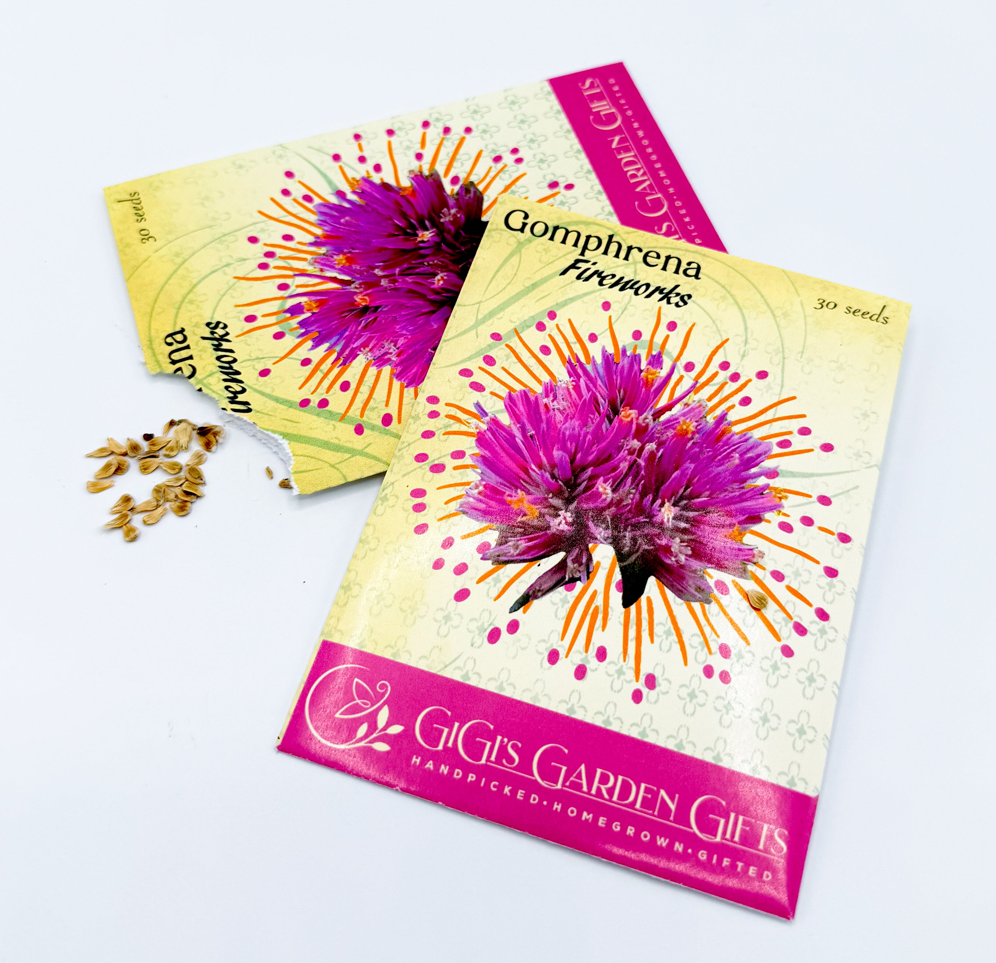 Gomphrena “Fireworks” – Globe Amaranth Flower Seeds