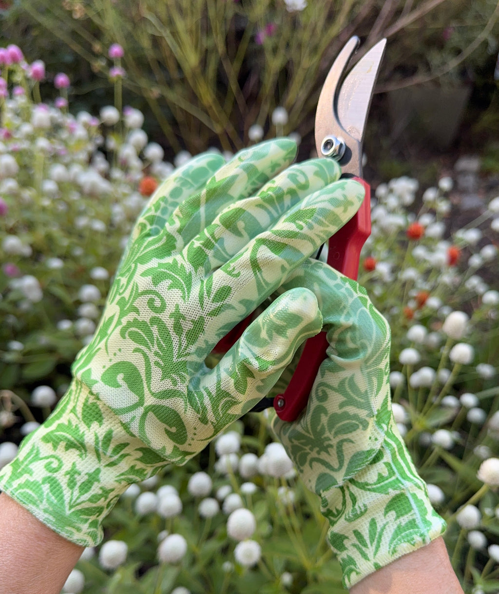 Zinnia Garden Gift Box – Candy Cane Zinnia Seeds, Gloves & Shears