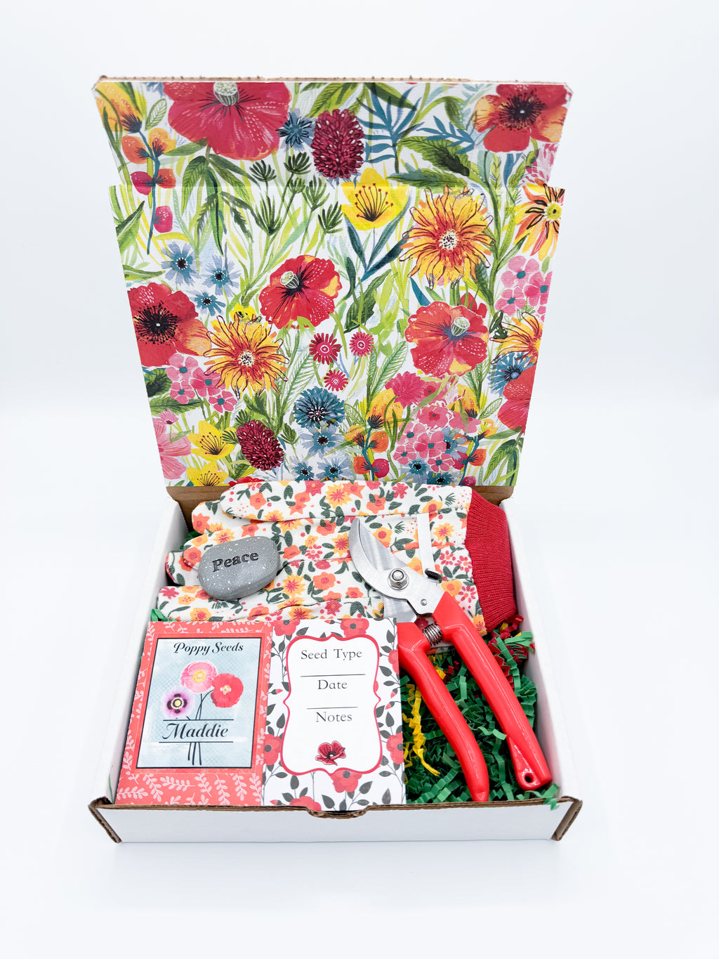 Poppy Garden Gift Box – Poppy Seeds with Gloves, Shears & Seed Saver