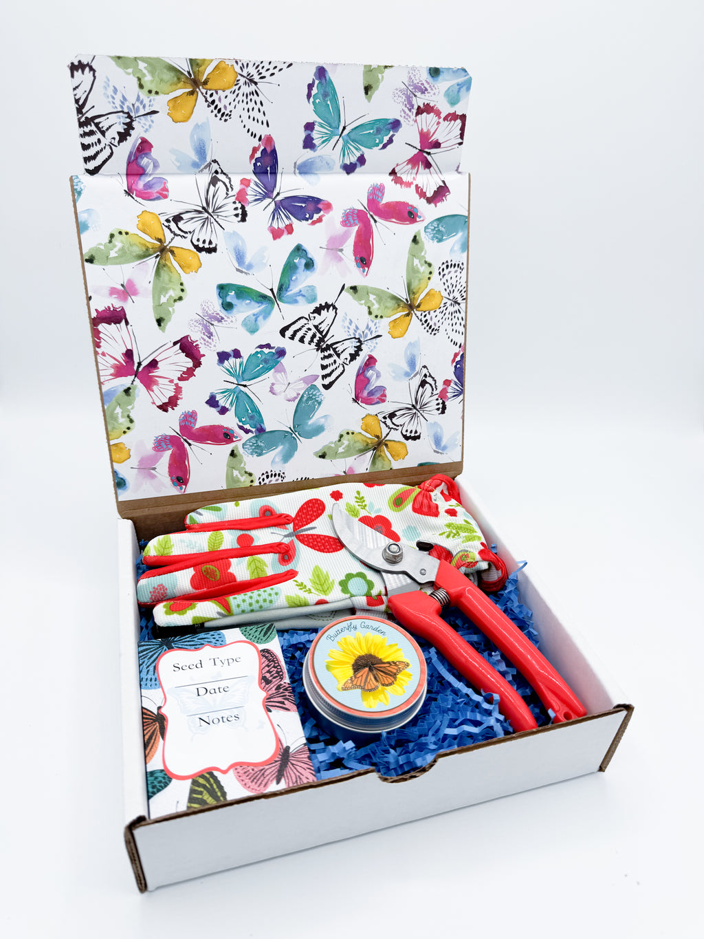 Butterfly Garden Gift Box – Flower Seed Kit with Gloves & Shears