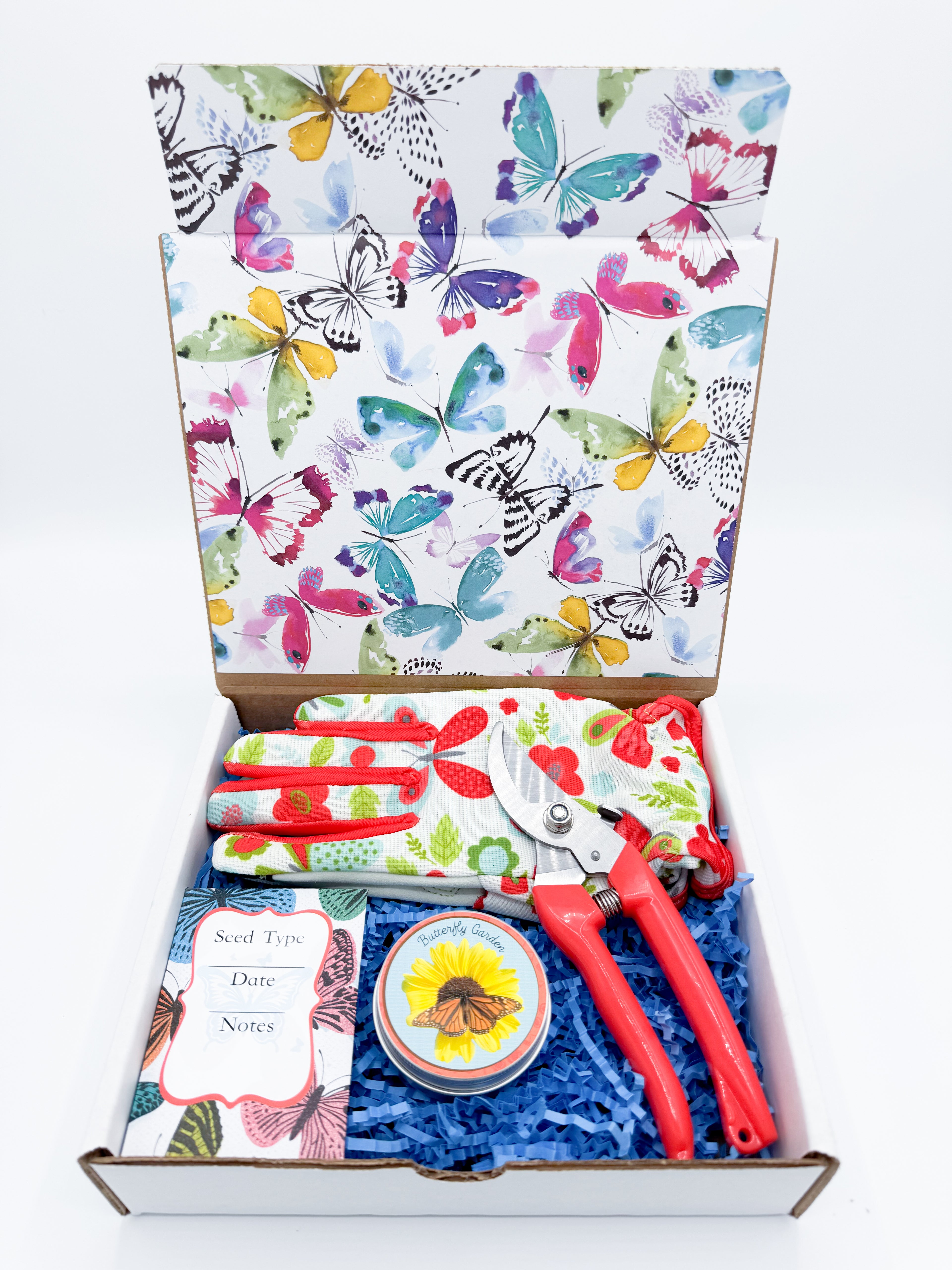 Butterfly Garden Gift Box – Flower Seed Kit with Gloves & Shears