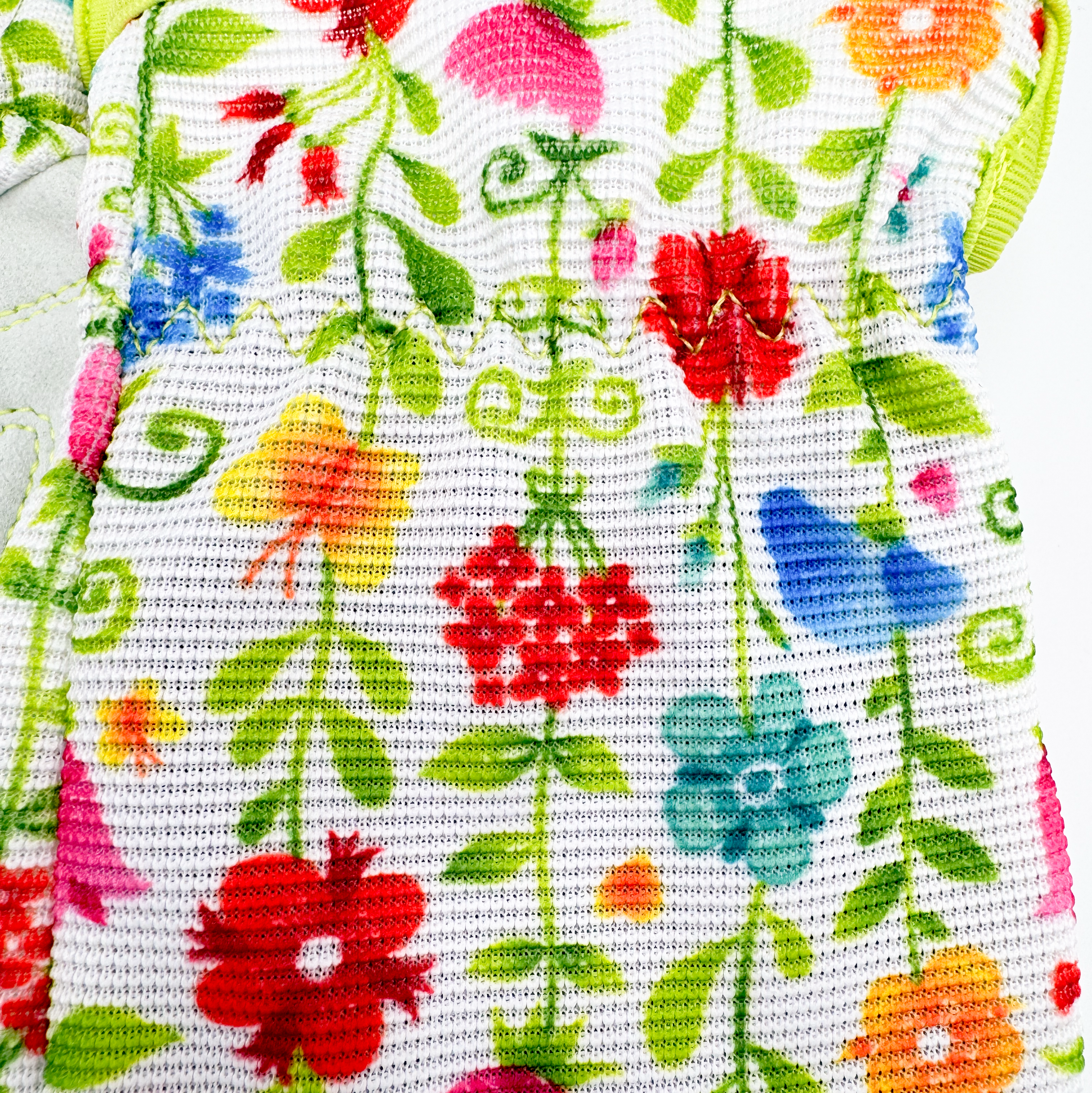 Floral Garden Gloves – Synthetic Leather, Small & Medium