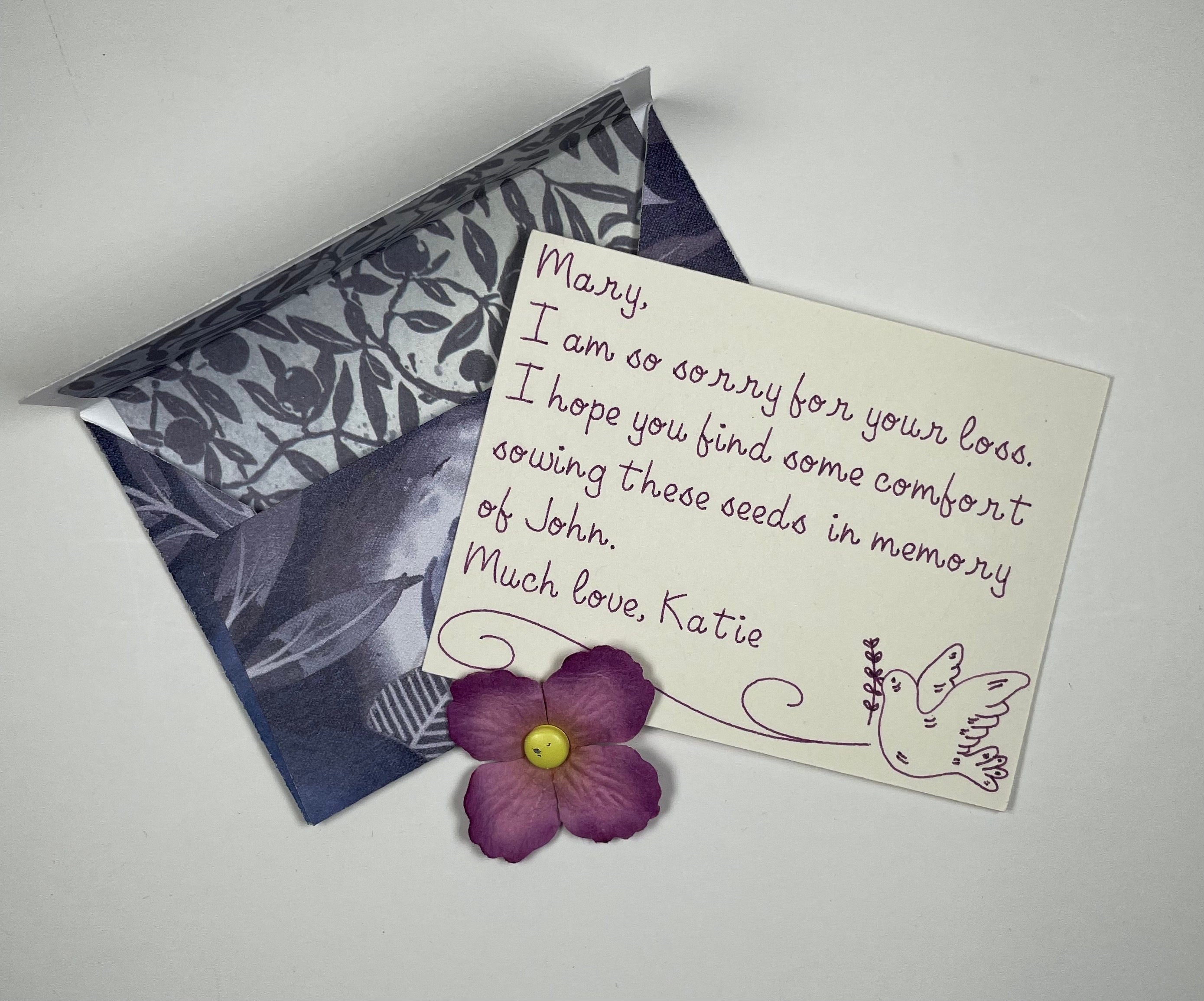 Sympathy Garden Gift Box with Forget-Me-Not Seeds, Gloves, Shears & Mini Stone